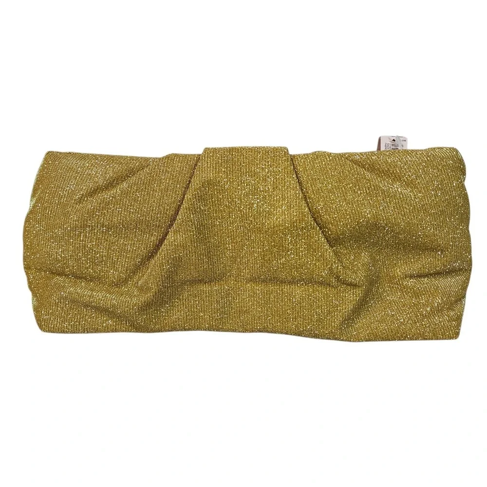 NWT Victoria's Secret VS‎ Glam Glitter Gold Evening Clutch Purse Valentine's Day